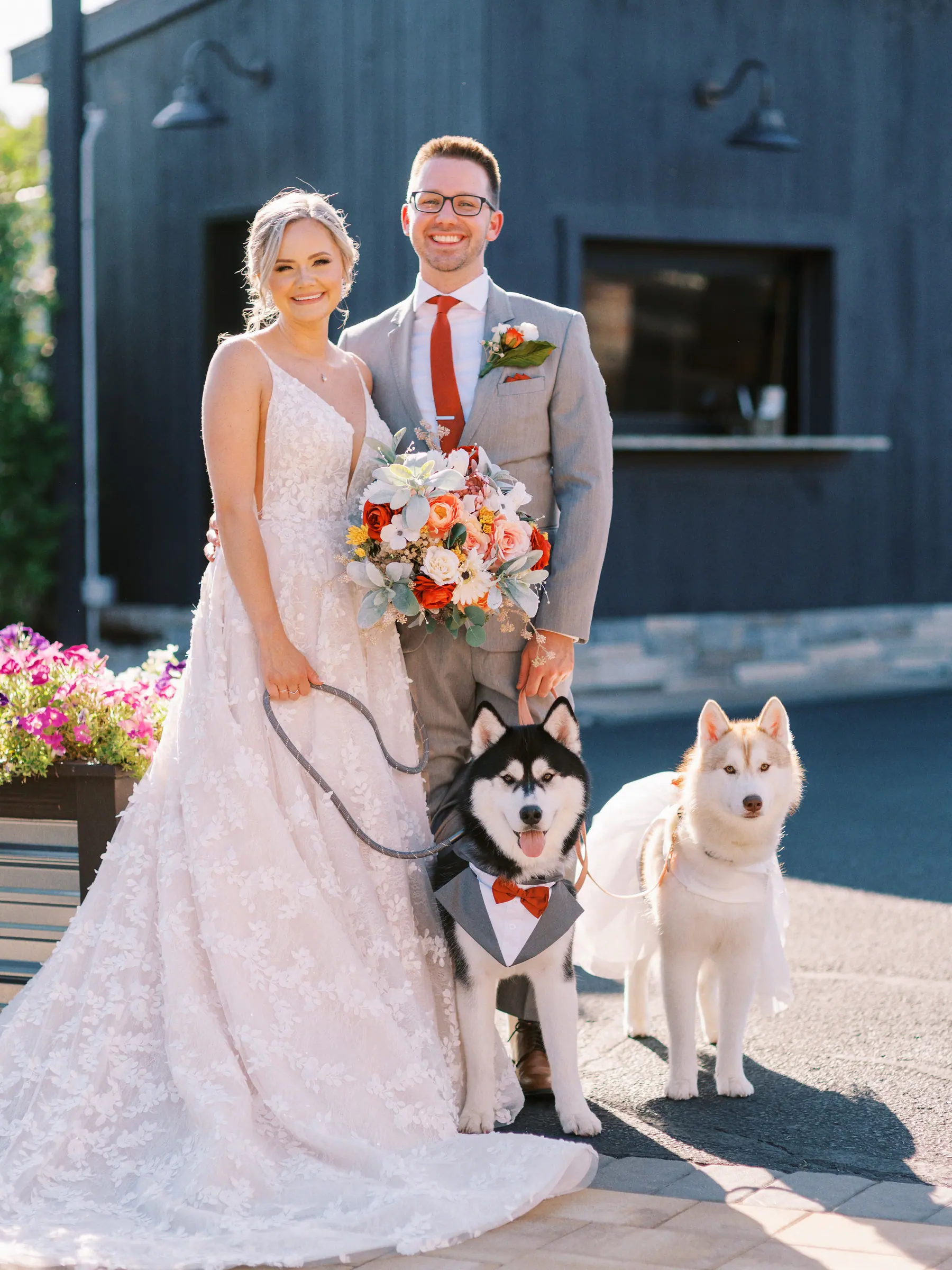 The couple's first look
